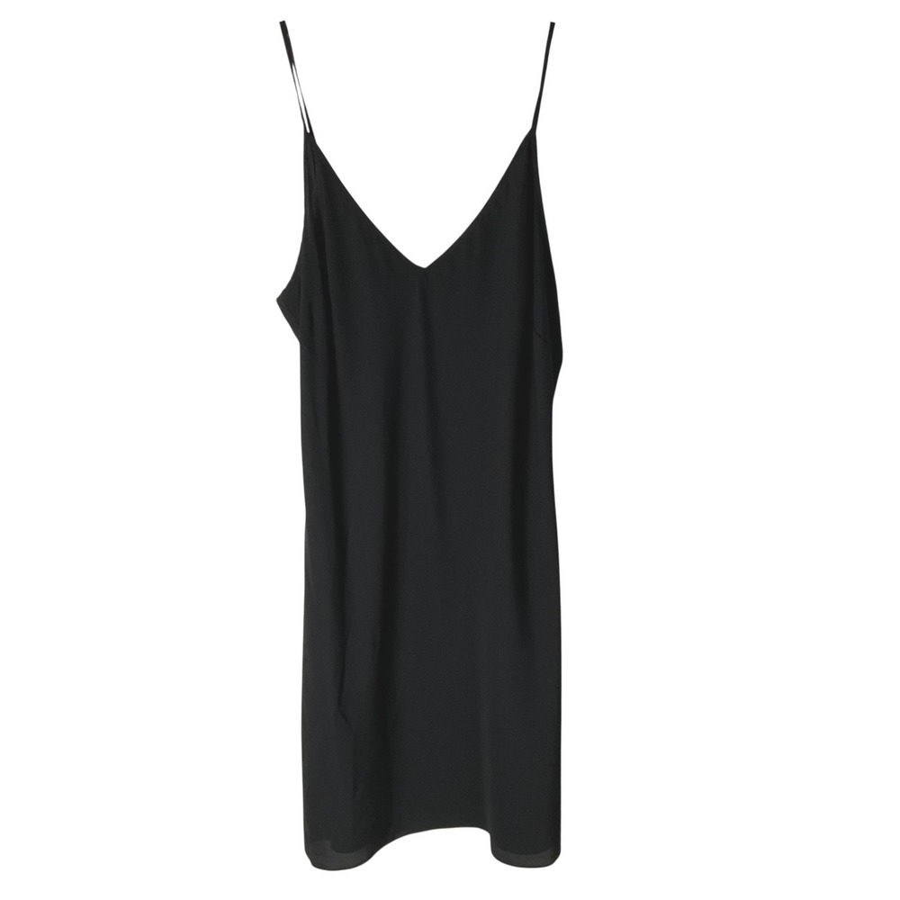 3.1 Phillip Lim Slip Dress Minimalist Sheer Adjustable Straps Black Size‎ 12